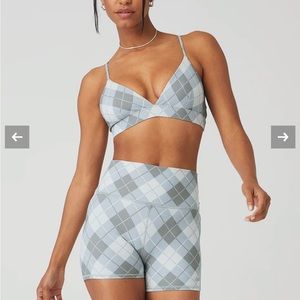 Alo yoga - Vapor Argyle Splendor Bra & shorts set - XXS/XS size